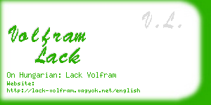 volfram lack business card